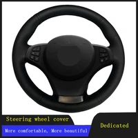car steering wheel cover braid wearable genuine leather for bmw e83 x3 2003 2010 e53 x5 2000 2001 2002 2003 2004 2005 2006