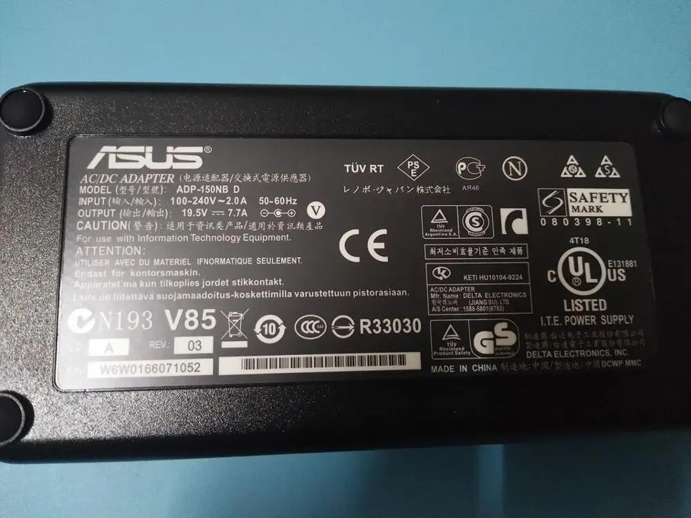 19 5 V 7.7A 150W зарядное устройство для ноутбука адаптер переменного тока ASUS G73S G74 G53S G74S