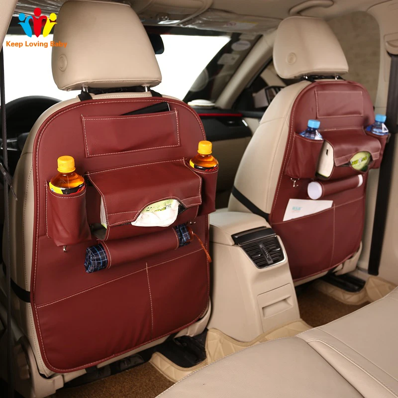 Ящик для хранения автомобильных сидений кожаная Удобная Сетчатая Сумка