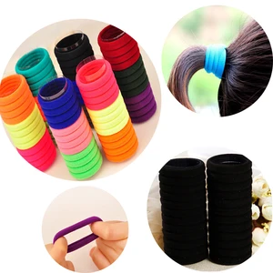 30 шт. аксессуары для волос, пряди для волос, бесшовные ультраэластичные колечки, канатная Резиновая лента для волос, Черные резинки для волос, инструменты для парикмахеров