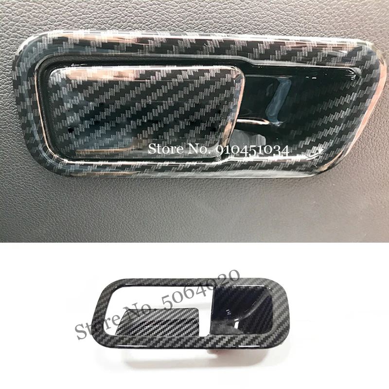 

For Hyundai Kona Encino 2018 2019 Accessories ABS Carbon fiber Car copilot glove Box handle bowl Cover Trim Sticker Styling