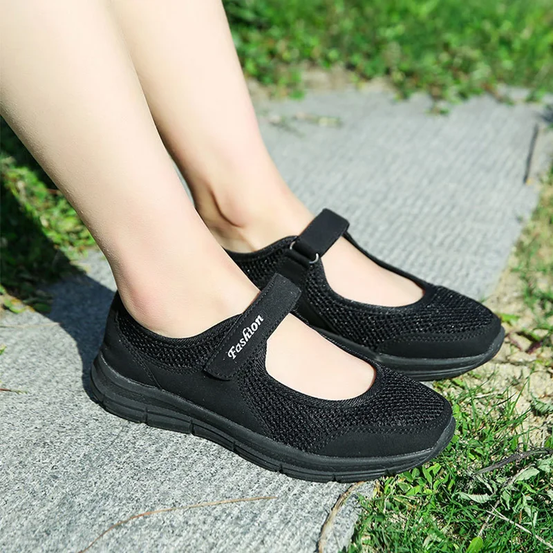 

Mother Shoes Female Summer Sneakers Women's Mesh Shoes The New Style Casual Breathable 1 Pair Open Shoes Fashion