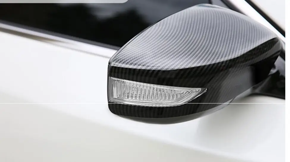 Углеродное волокно ABS Хромированная Боковая дверь заднего вида зеркала Накладка