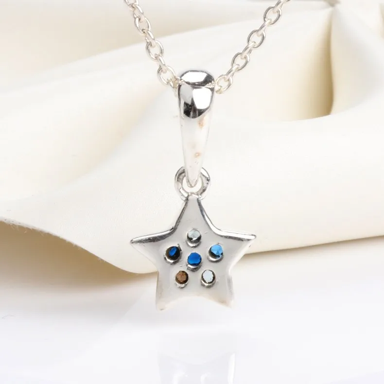 

Original 925 Sterling Silver Charm Fashionable Star Pendant Fit Pandora Women Bracelet & Necklace Diy Jewelry