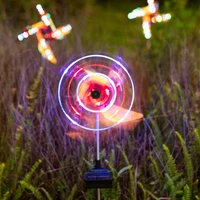 32led solar windmill colorful lawn lamp outdoor decorative waterproof night light led spot light garden path landscape lights