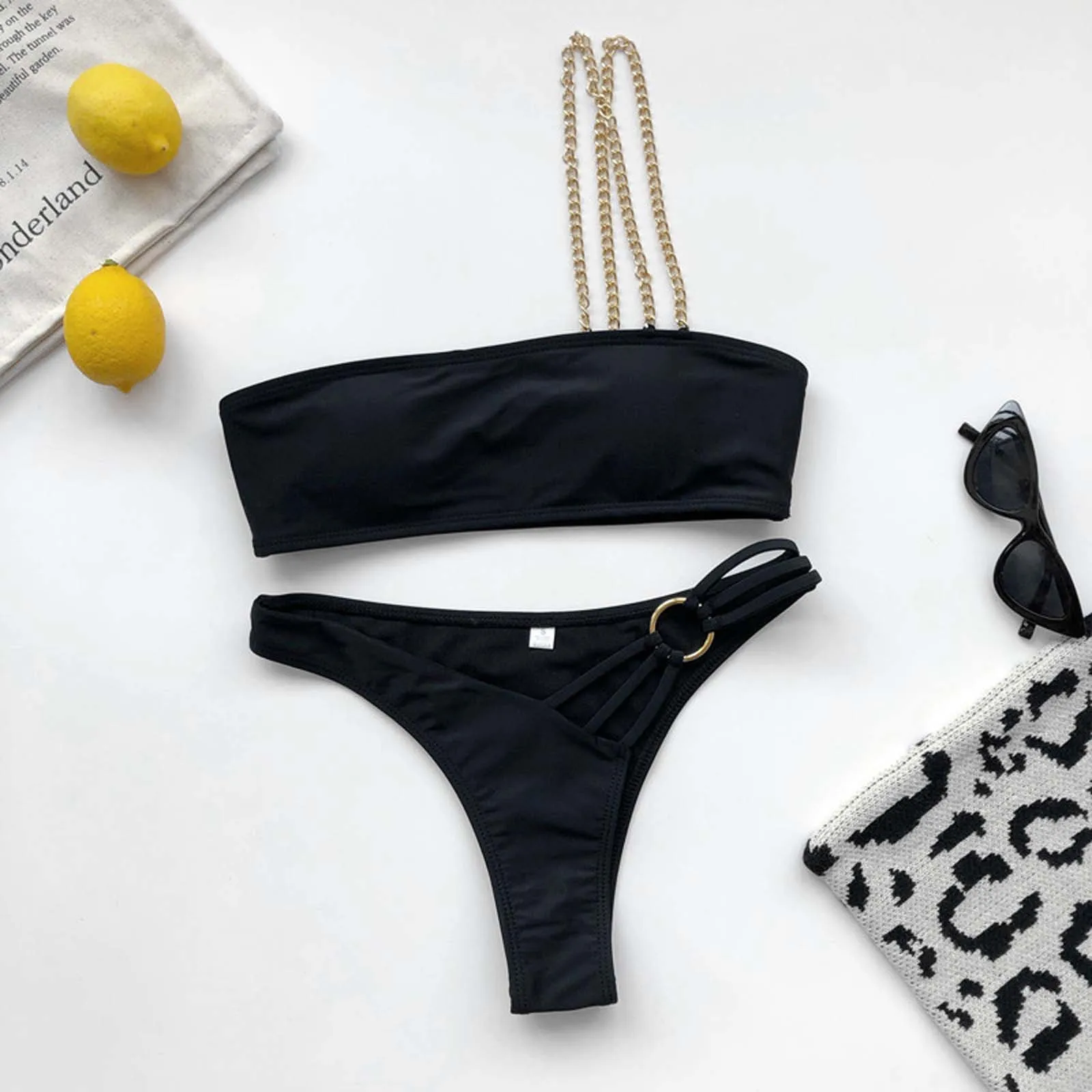 

2021 Women Diamond Decoration Bikini Set Push Up Swimsuit Beachwear Padded Swimwear micro bikini