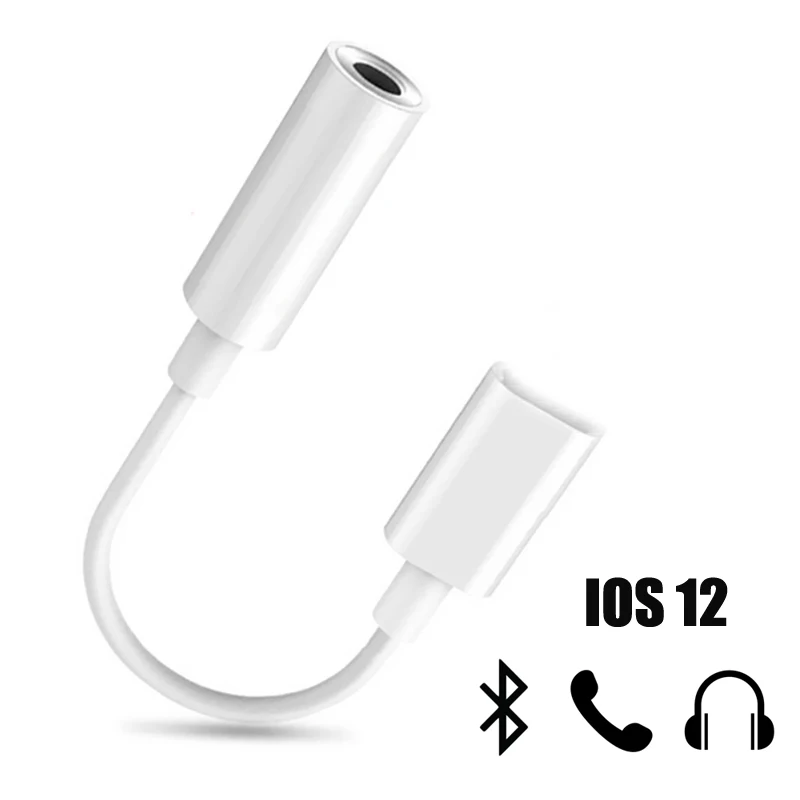 10 шт./партия bluetooth-кабель для звонков для iPhone X 8 7 Plus XS Max наушники аудио адаптер для lightning до 3,5 мм наушники Aux Jack