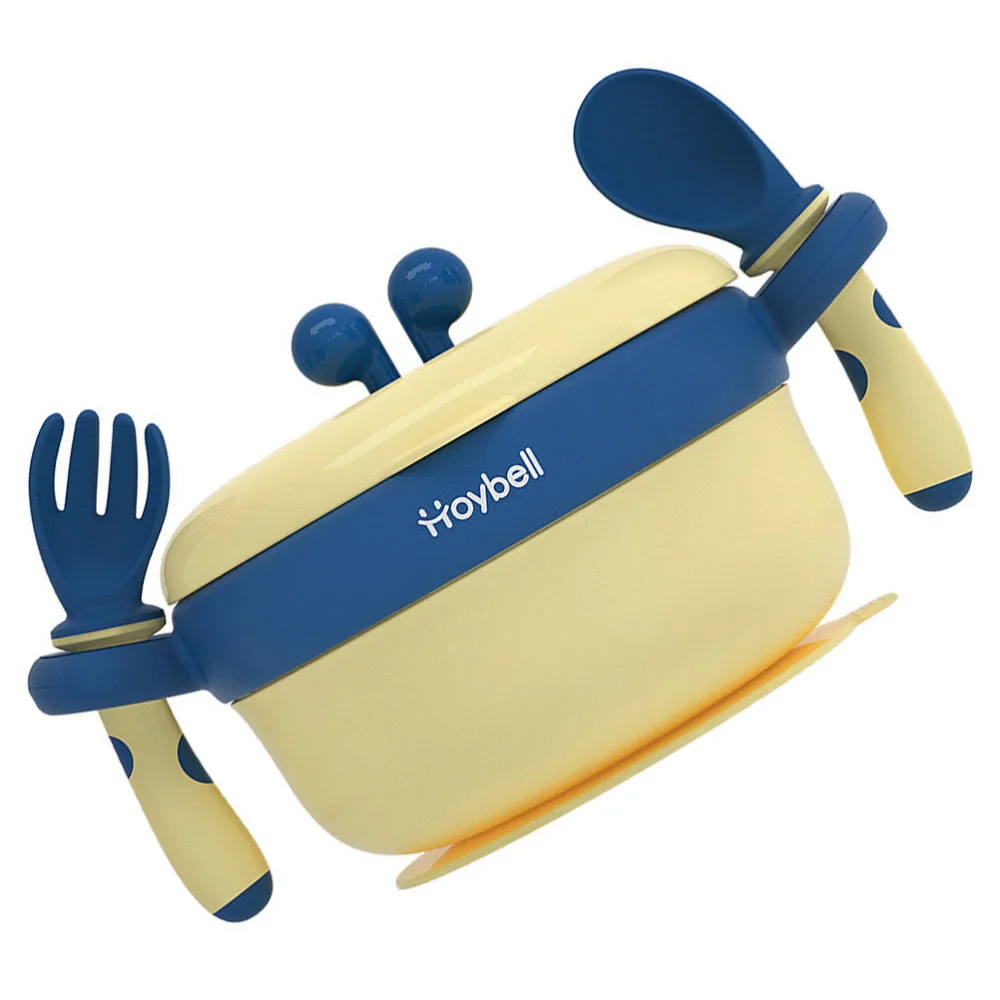 

1 Set Adorable Suction Bowl Thermal Insulation Bowl Food Serving Bowl with Spoon