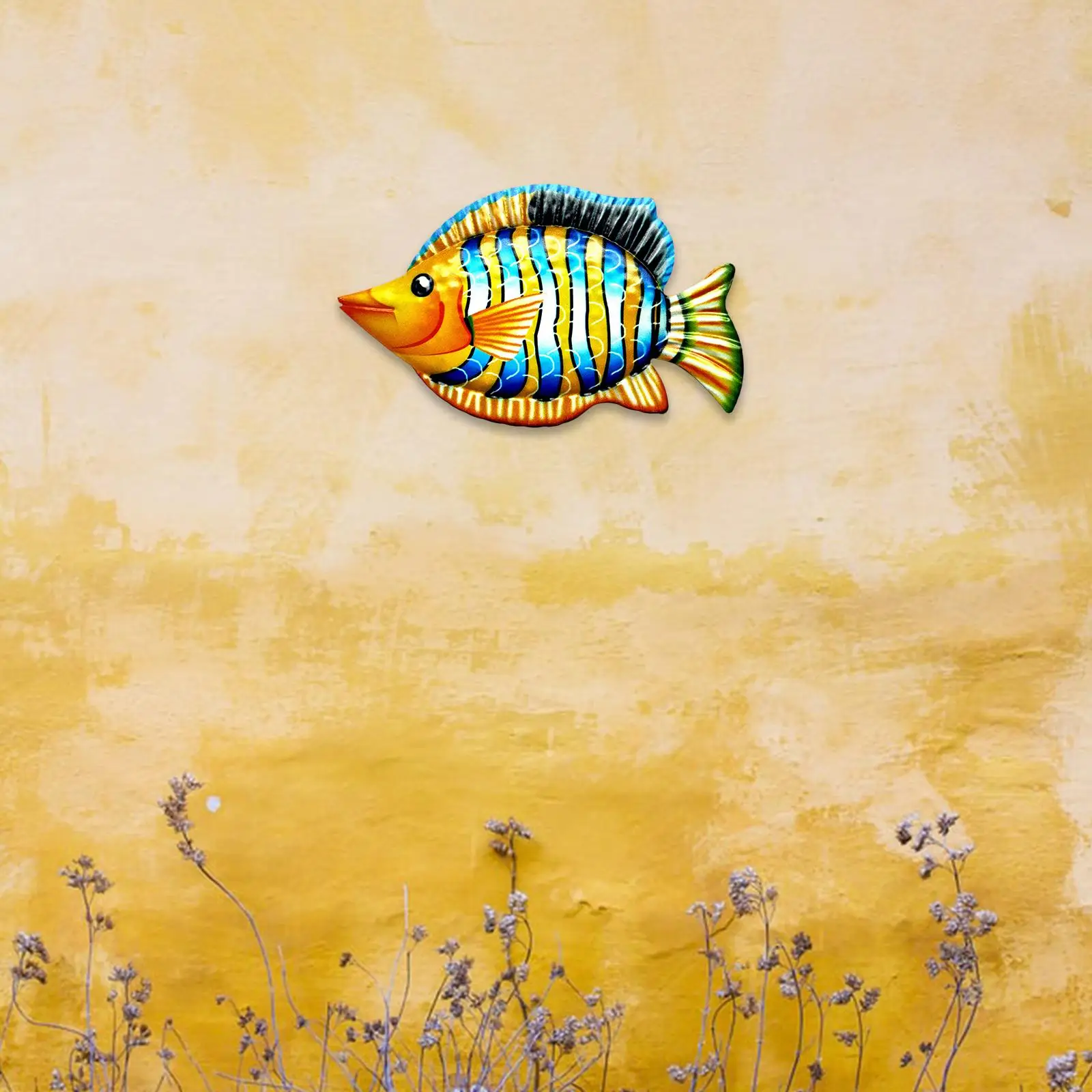 

3 Pcs Metal Fish Wall Decor Art Outdoor Indoor Sculpture for Living Room