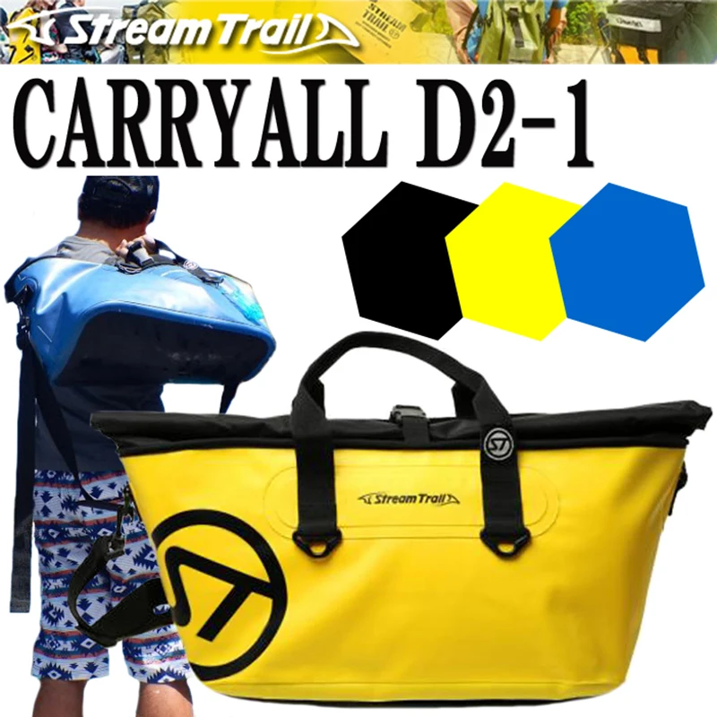 Stream Trail Waterproof Outdoor Carryall D2-1 33L Shoulder Dry Bag Sack Water Resistant Roll-Top Closure Daypack