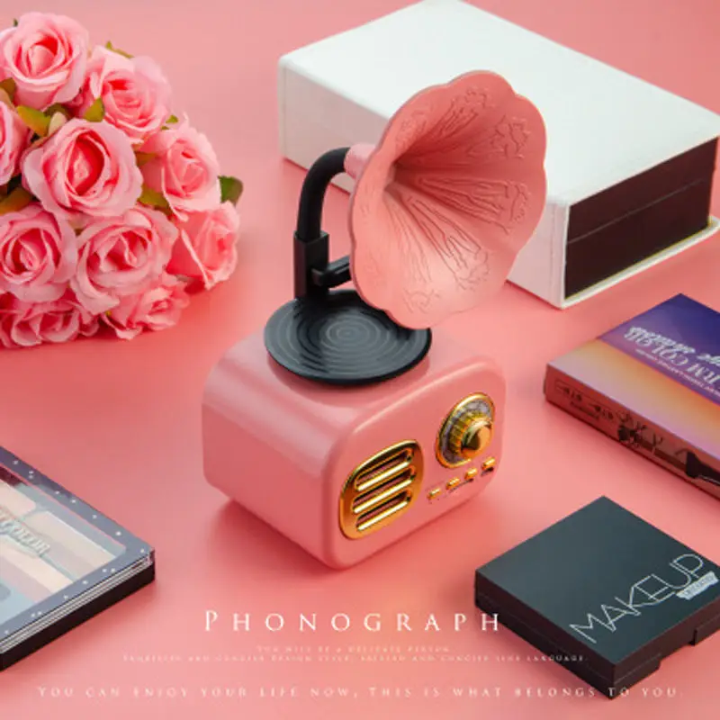 

Retro Bluetooth Speaker Radio Phonograph Portable Charging Stereo Bluetooth Speaker Wireless Speaker Desk Speakers