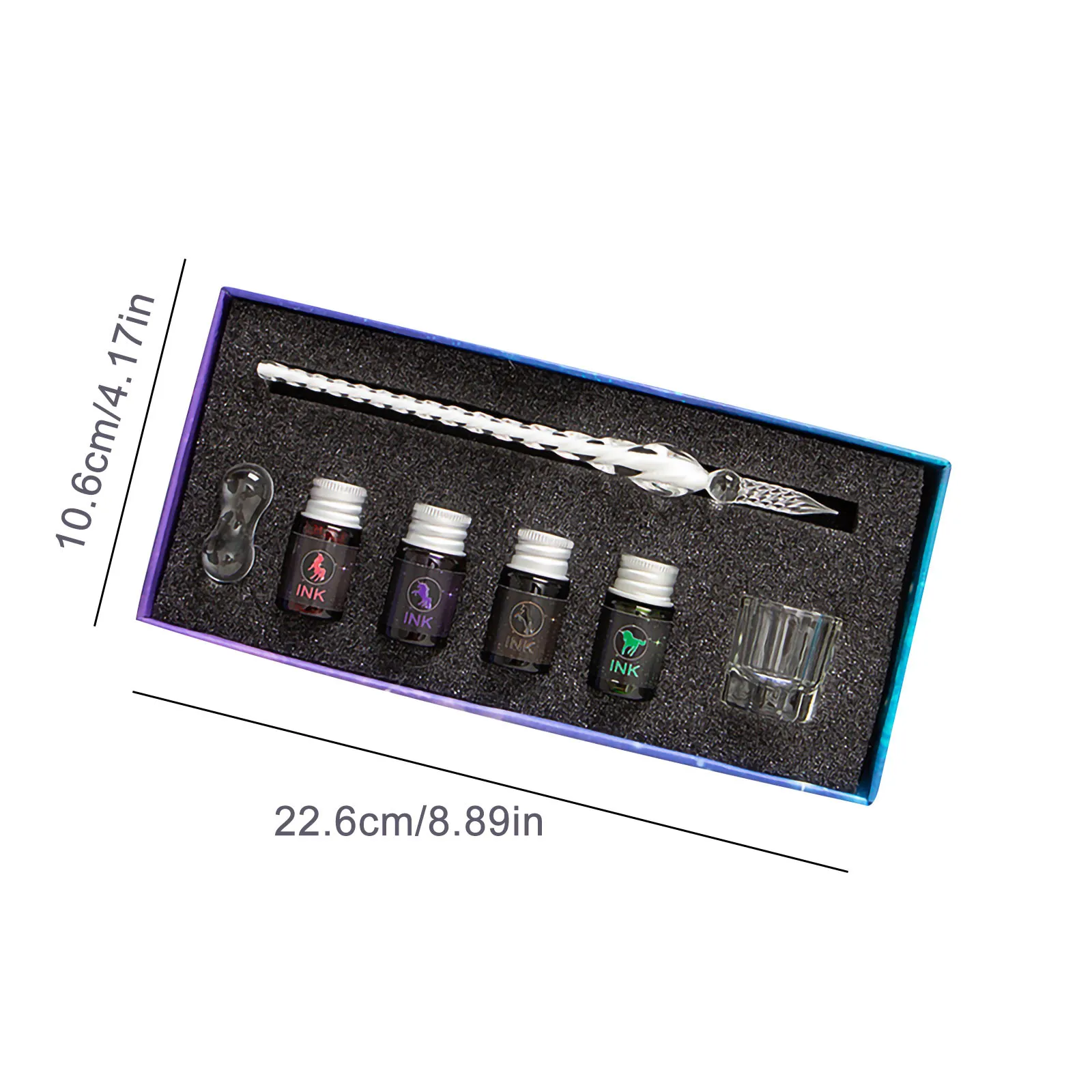 

Crystal Glass Pen Dipping Pen Star Color Ink Glass Star Pen For Kids Color Pens Painting Pen Set 28ml Stationery Supplies