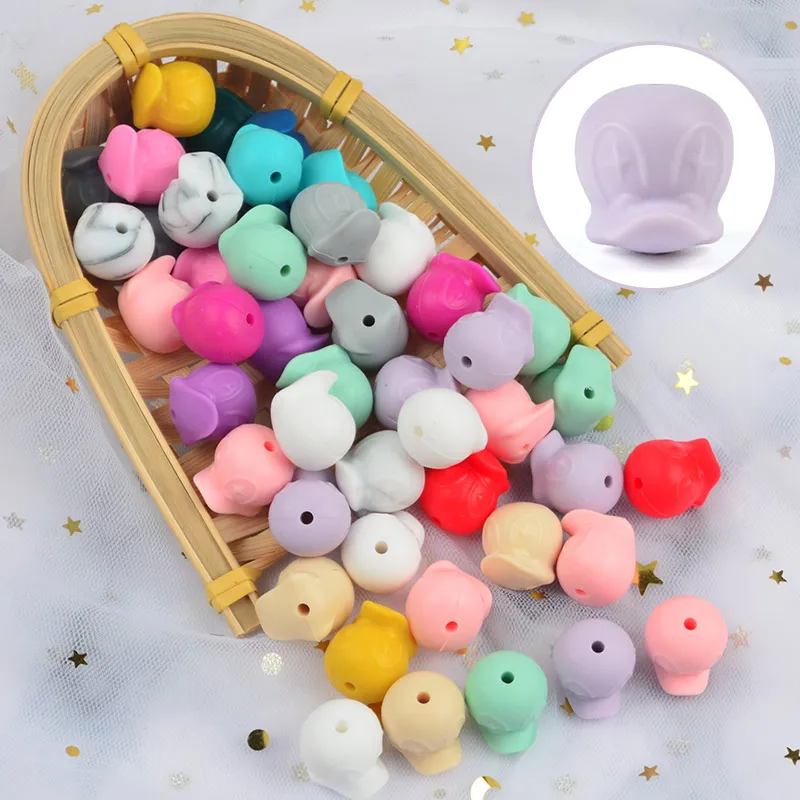 LOFCA 10 шт Силиконовые бусы из утиного пуха пищевые силиконовые детские грызунки