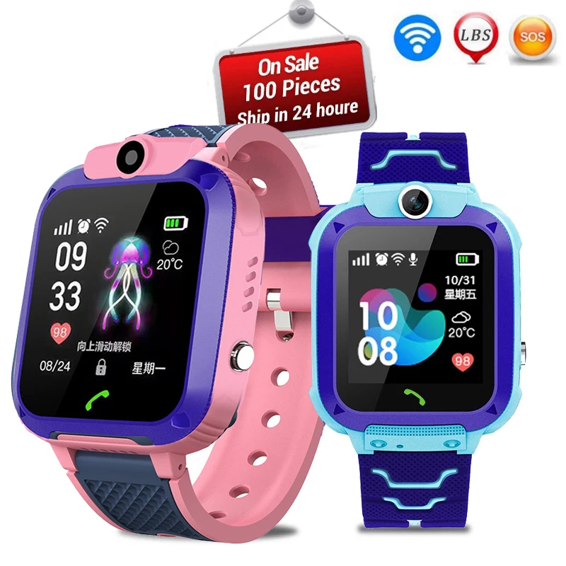 

Q12 Kids Smart Watch For Girls Boys SOS Phone Camera SIM Card Voice Call LBS Location Children Waterproof Clock Smartwatch Gift