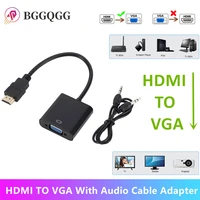 bggqgg hdmi to vga adapter cable male to female hdmi to vga converter adapter 1080p digital to analog video audio for tablet