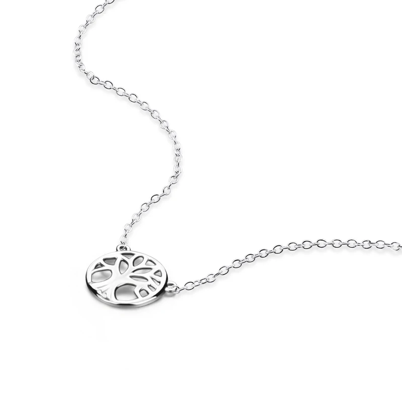 Женское ожерелье из серебра 100% пробы с подвеской в виде дерева жизни|Ожерелья| |
