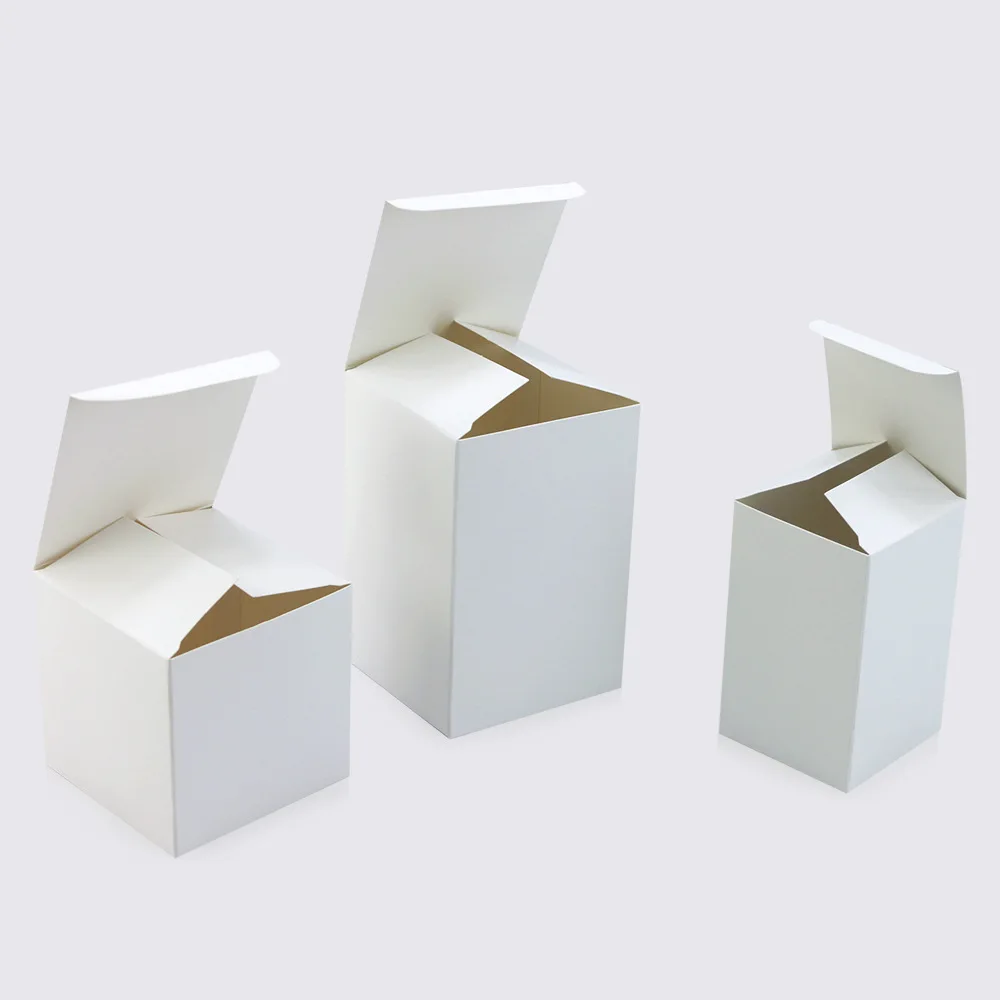 

5PCS White gift jewelry Box Packaging Party Favor Box Small Paper Box Kraft Cardboard Box Wholesale