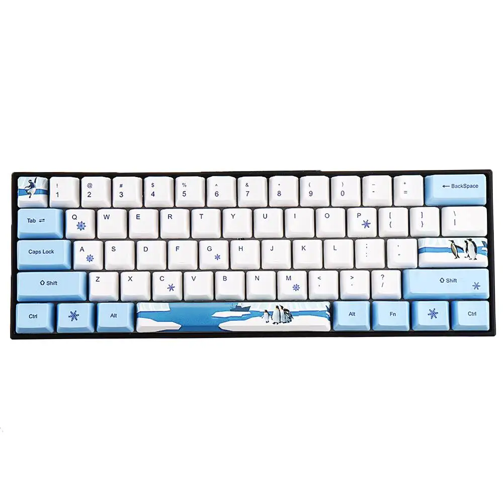 Клавиатура с пингвином PBT сублимация OEM Keycap для GK61 GK64 Механическая игровая