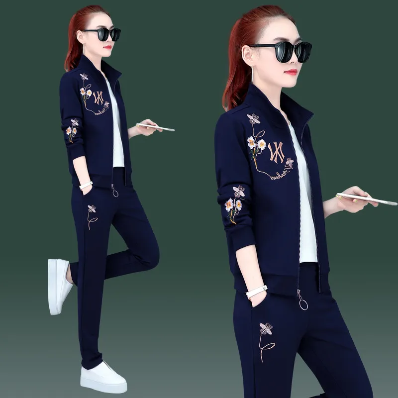 Костюм для спорта и отдыха Женская весенне-осенняя Новинка 2019 года комплект из