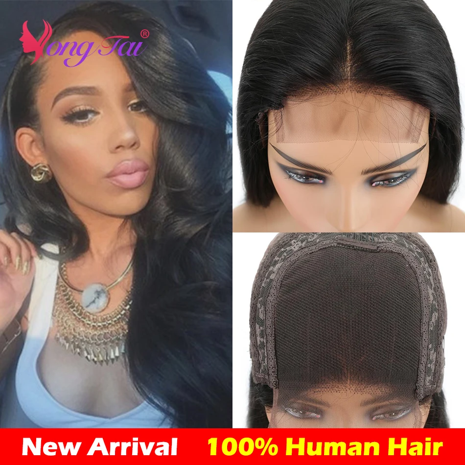 YuYongtai Indian Human Hair Lace Frontal Wigs For Women Body Wave Lace Closure With Baby Hair All For 1 Real And Free Shipping