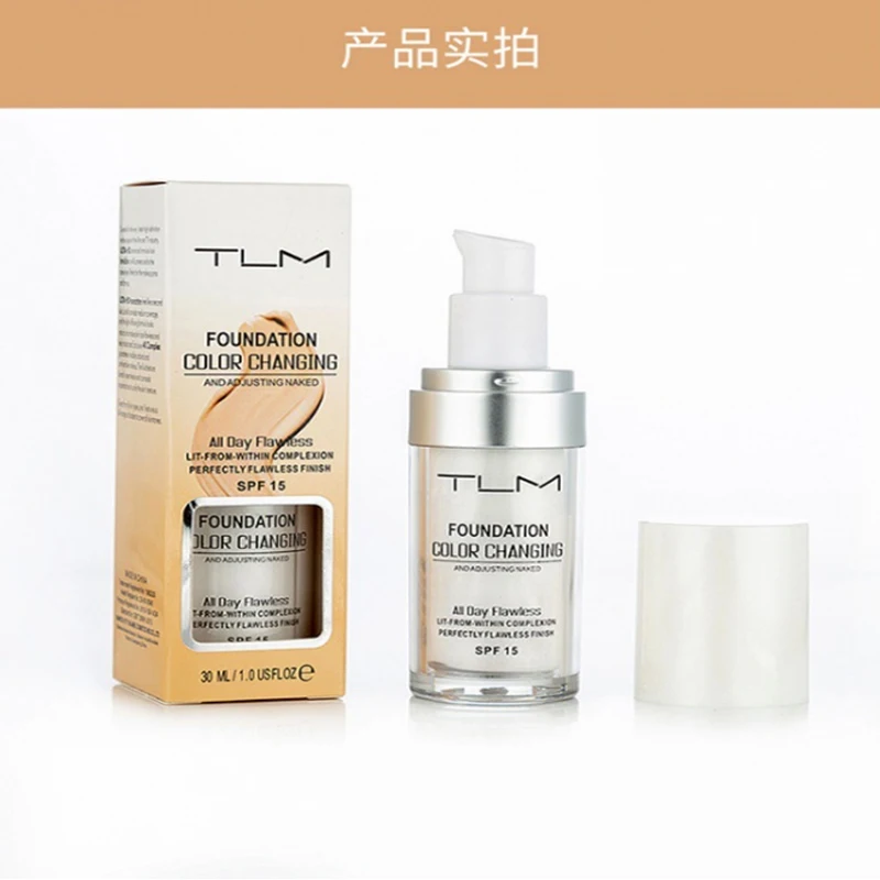 TLM 30 мл Волшебная меняющая цвет жидкая основа для макияжа телесного цвета