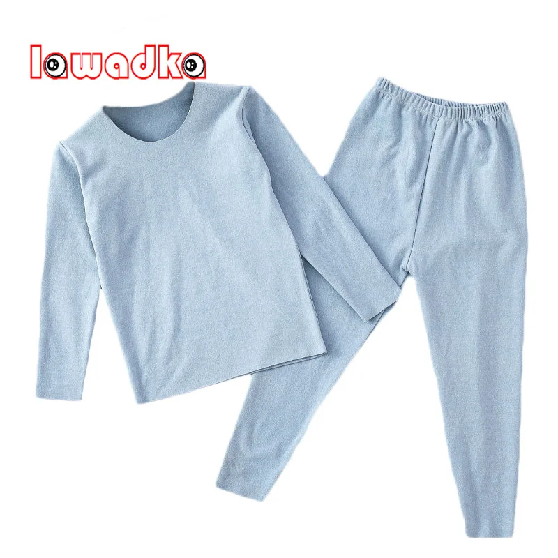 

Пижама для мальчиков и девочек Lawadka, зимняя теплая, из полиэстера, От 2 до 12 лет, однотонная Пижама