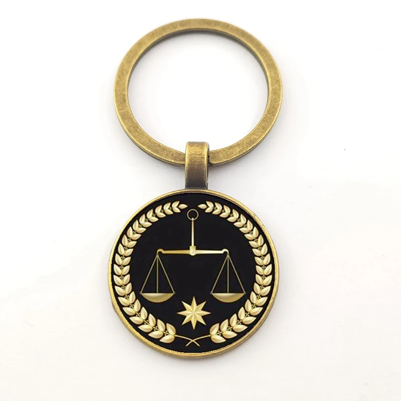 Новый уникальный Justice Referee стеклянный брелок луна изысканный баланс кольцо для