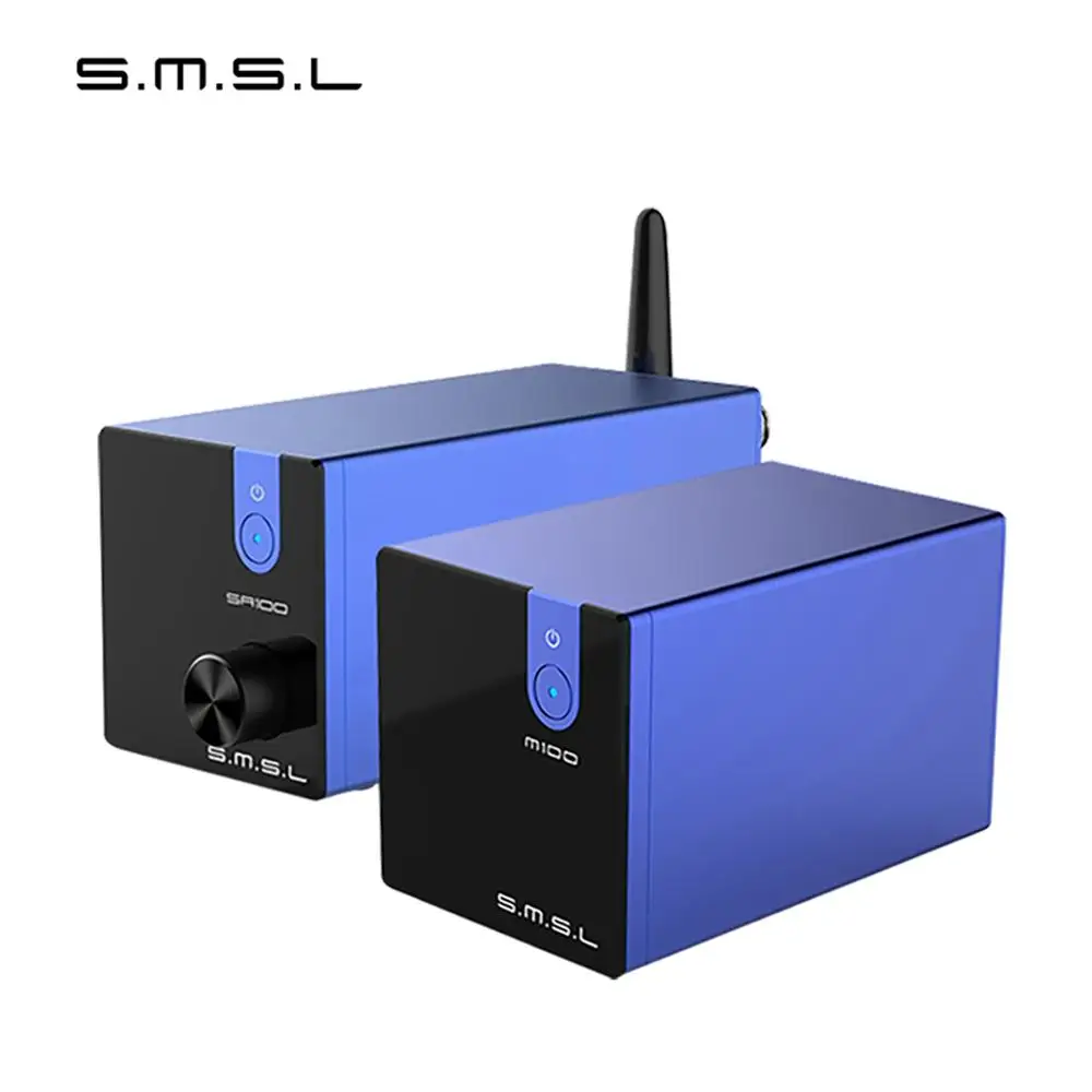 SMSL SA100+ M100 Hifi Профессиональный усилитель мощности TPA3116D2 50 Вт M100 USB DAC DSD512 XMOS bluetooth amp 2(2,0