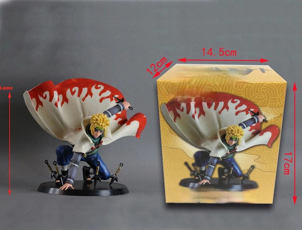 

14cm Anime Shippu en Namikaze Father Model Decoration 1/8 Scale PVC Action Figure Collection Toys Doll