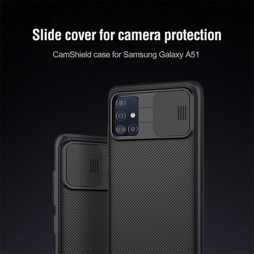 

For Samsung Galaxy A51 Case NILLKIN Slide Cases Camera Protection Case For Samsung Galaxy A51 Cover High Quality Anti-skid Cover