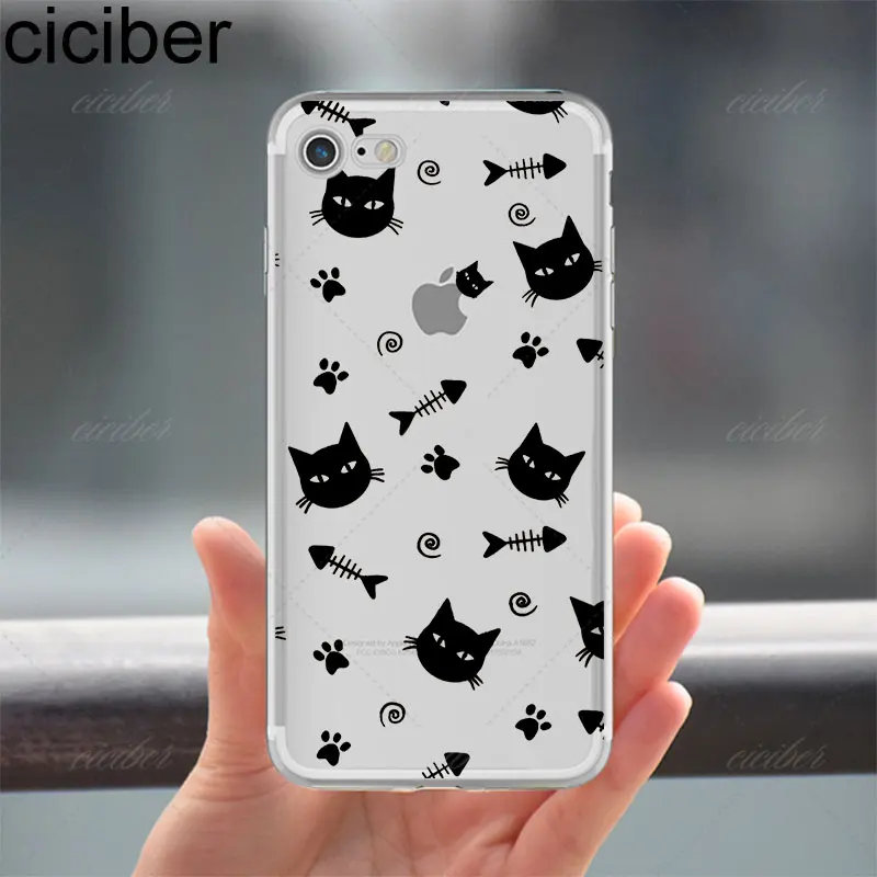 Ciciber/Мягкие силиконовые чехлы для IPhone 6 6S 7 8 Plus 5S SE X Flamingo Panda Fundas Cat|designer phone case|phone