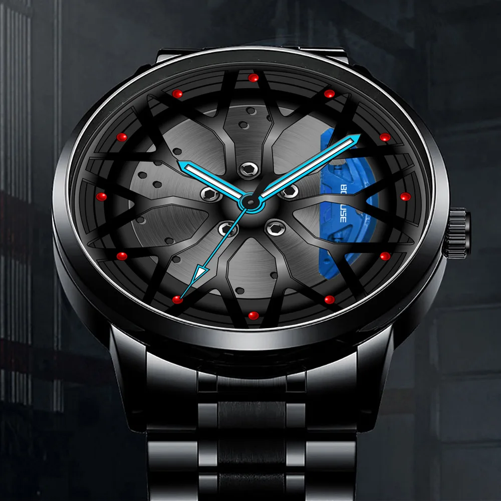 Роскошные спортивные мужские кварцевые часы F1 Ferrary Racing черные Автоматические