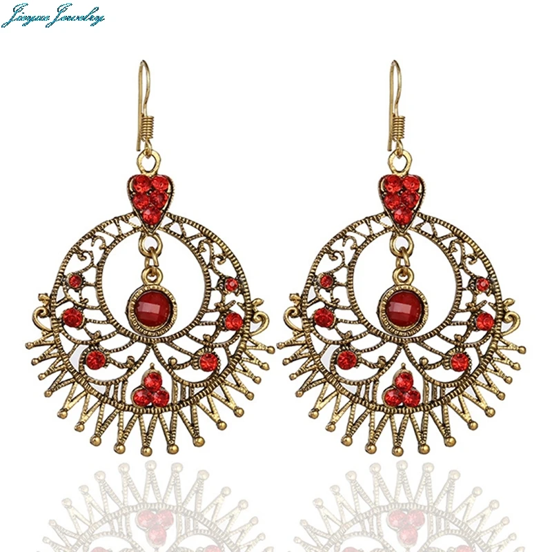 

Bohemian Vintage Dangle Earring Set Retro Rhinestone Earrings Boho Dangle Drop Earrings For Women Girls