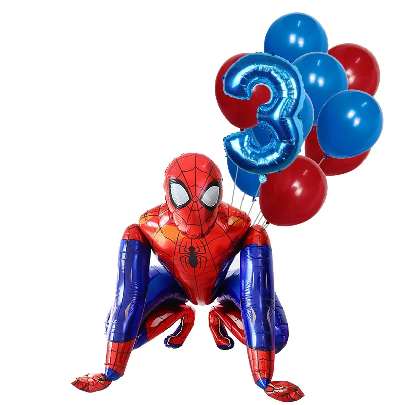 

1set 3D Big Spider Supper Man Hero Mylar Foil Balloon Foil Balloons Birthday Party Decoration Supplies Children's Gifts Globos