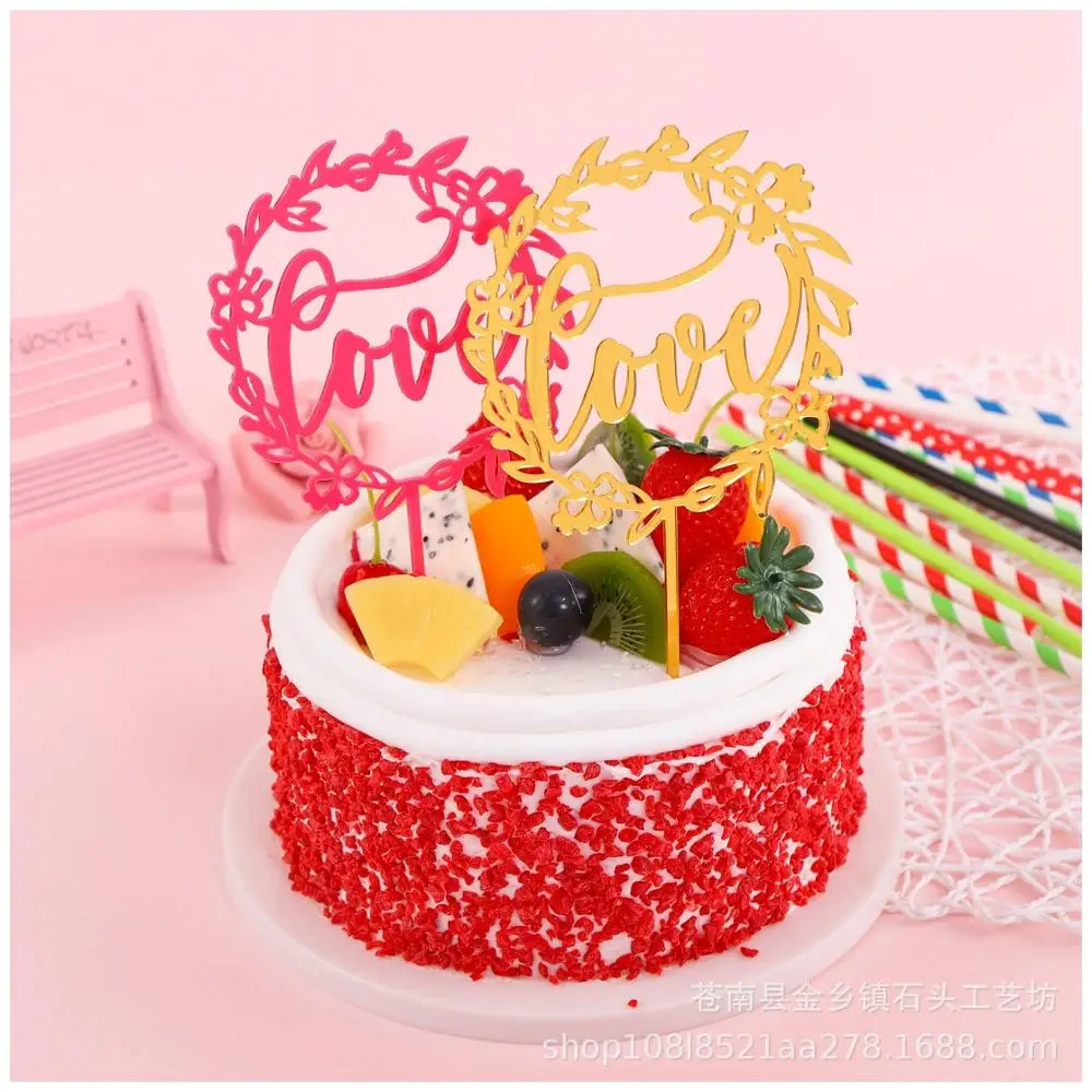 1 шт./блестящий Топпер для торта С Днем Рождения акриловое украшение с надписью