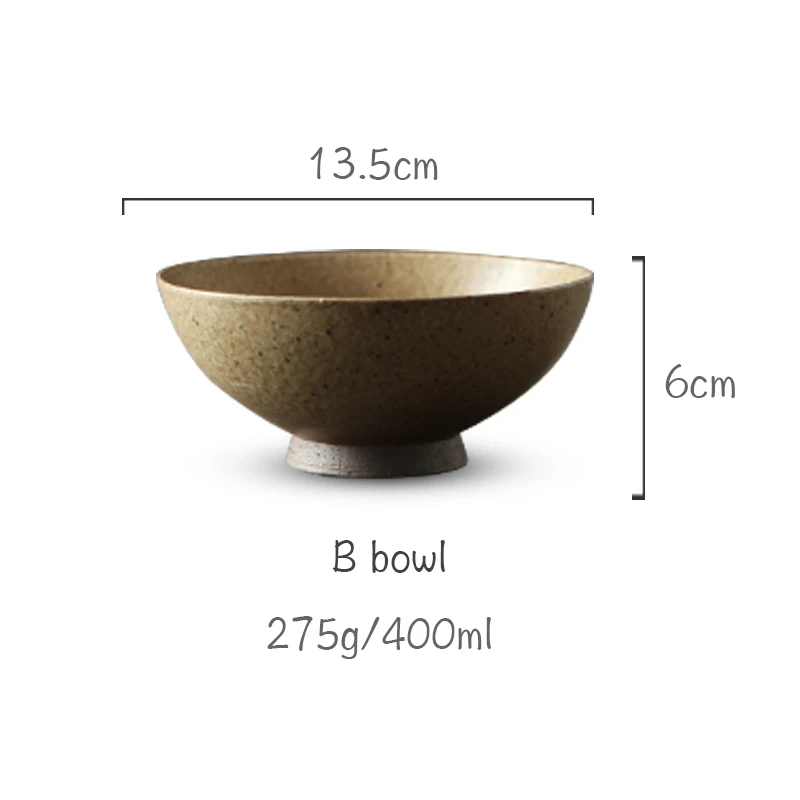 B bowl FANTERCY керамические чашки Керамическая Посуда Чаша индивидуальная домашняя ручная работа винтажное эмалированное ведро чаша креативная Земляная посуда - Цвет: B bowl