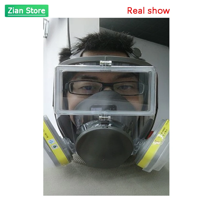 

Paint Gas Mask 6800 Chemical Glass Full Face Painting Spraying Respirator Work Anti-gas Respirator Support 6000 series Filters