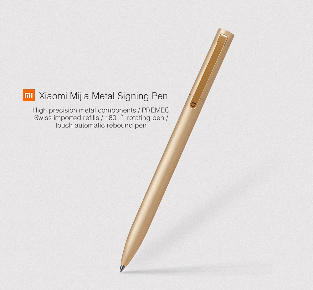 Оригинальные металлические ручки Xiaomi шариковая ручка Mi PREMEC гладкие швейцарские