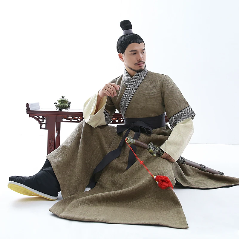 Hanfu мужской косплей Guo Jing китайское традиционное платье древний воин династия Сун
