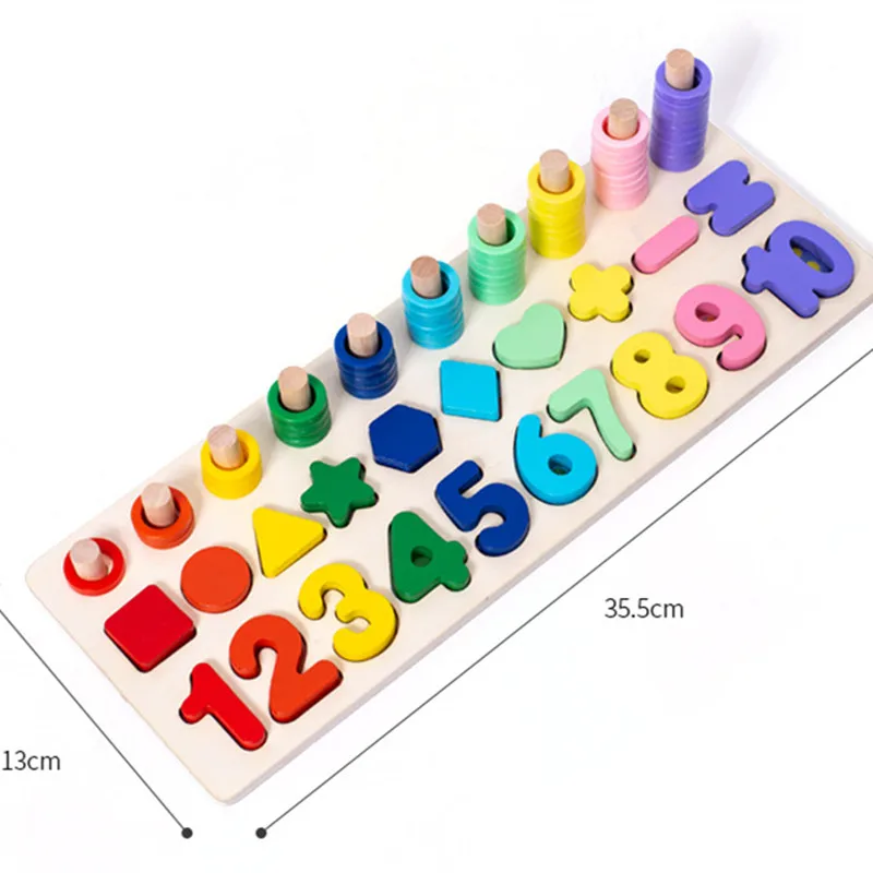 Обучающие деревянные игрушки для детей доска математическое число рыболовных