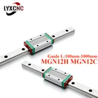 Миниатюрная линейная направляющая MGN12, 1 шт., направляющая MGN12H, для ЧПУ, 3D-принтера, длина 200, 300, 350, 400, 500, 1000 мм