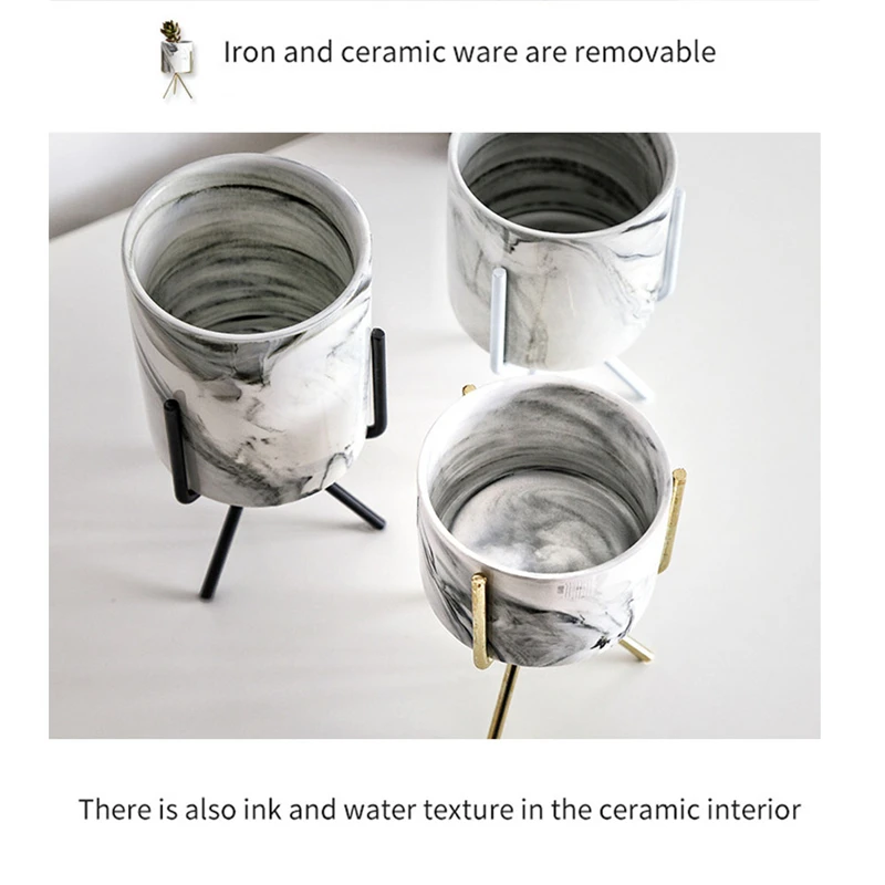 1 шт. в скандинавском стиле керамический цветочный горшок стенд минимализм