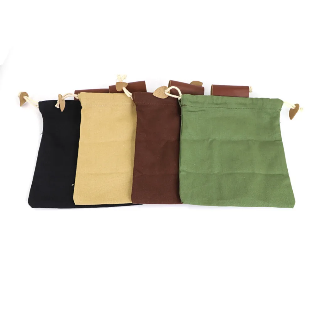

& Buckle Canvas Bushcraft Bag Canvas Cover Duty Foldable Picking Pouch