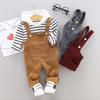 2020 boys clothing autumn baby infant cotton striped t shirt casual pants 2pcs children sport boy sets