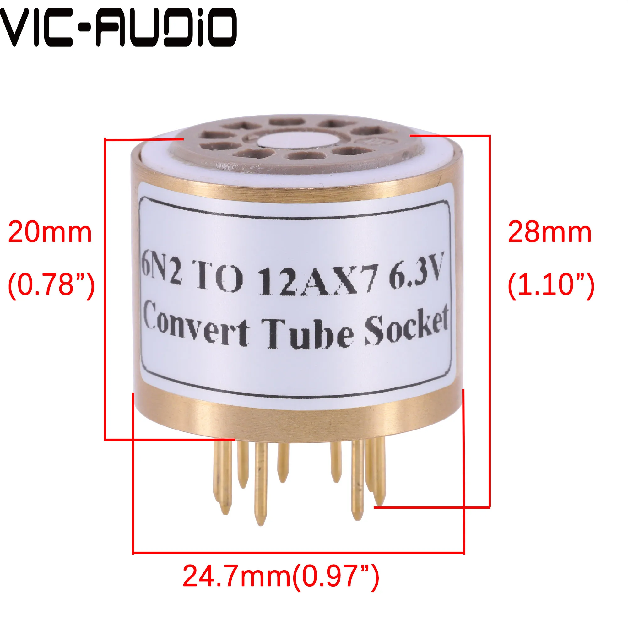 1 шт. 6N6 6922 6N2 верхний к 12AX7 ECC83 12AX7B 6 3 в нижний DIY звуковая вакуумная трубка адаптер