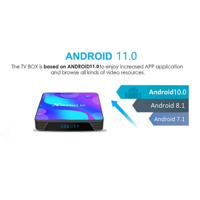 ТВ-приставка на Android 11 4 + 32/64/128 ГБ 4K H.265 2 4/5 ГГц | Электроника