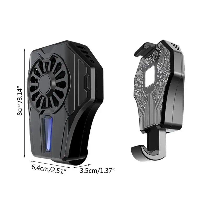 

Portable Mobile Phone Cooler Cooling Fan Radiator for iPhone Hua-wei Xiao-mi Kit