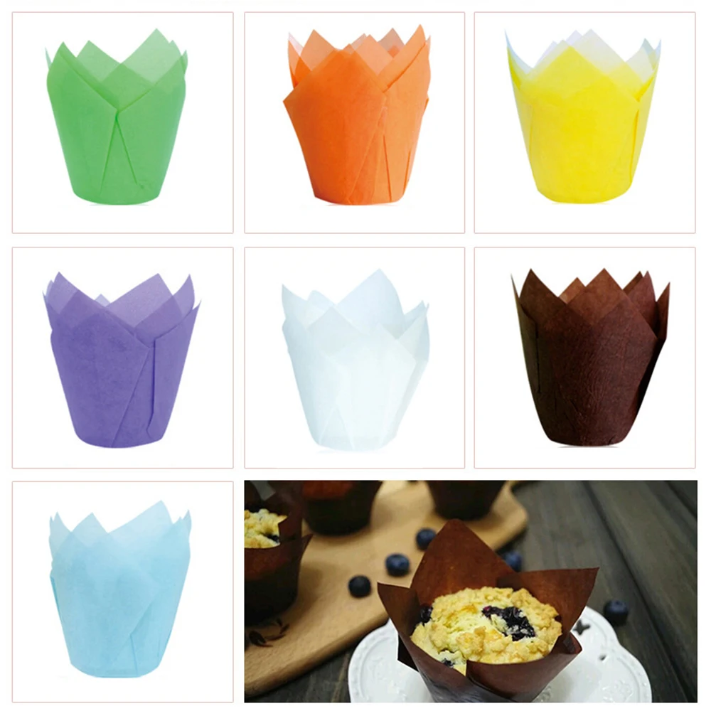 50 шт. Бумажные Формочки Для Выпечки маффинов | Дом и сад