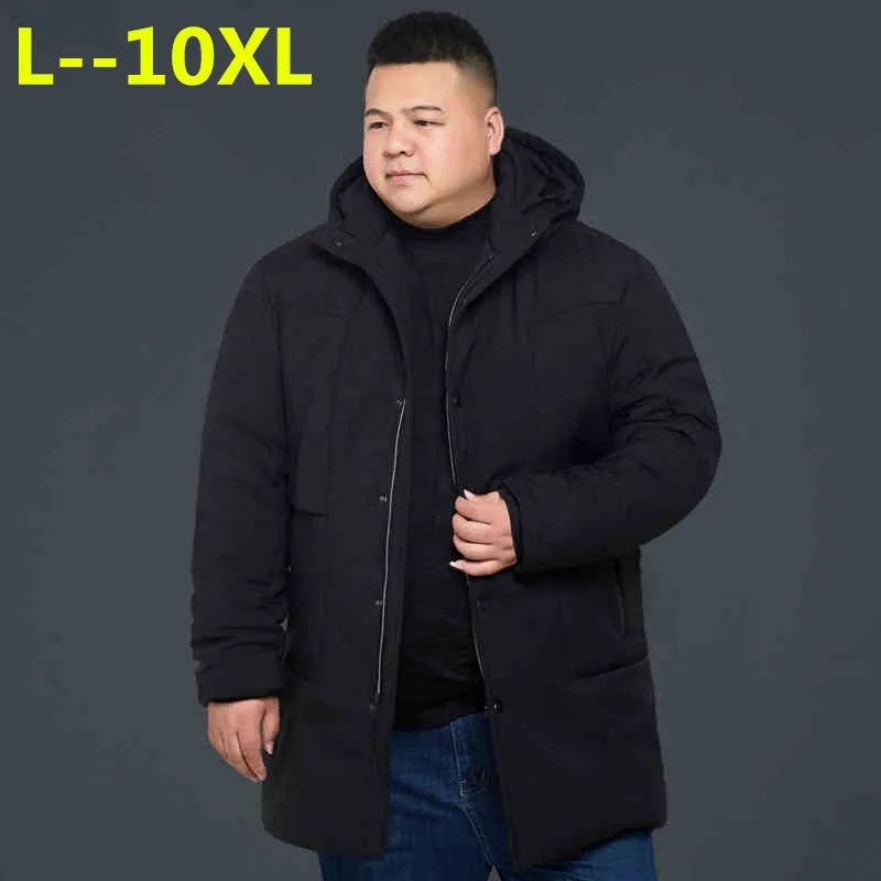 Мужская длинная теплая зимняя куртка размера плюс 10XL 8XL 6X ветрозащитная