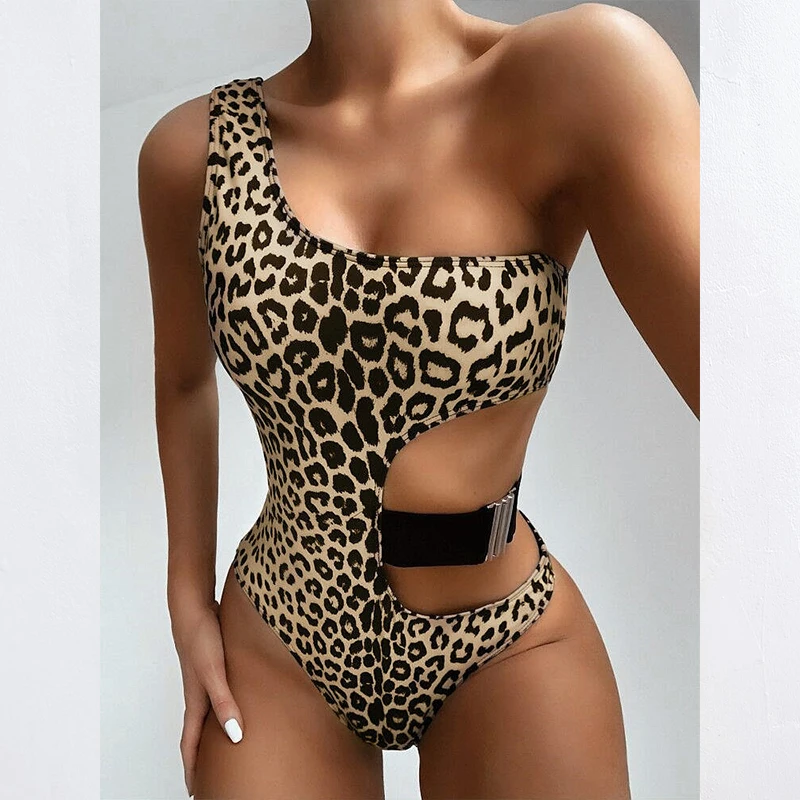 Сексуальное бикини Misswim на одно плечо 2020 черный слитный купальник Женский